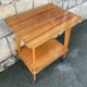 Serving trolley, TV table, varnished wood, 1950s
