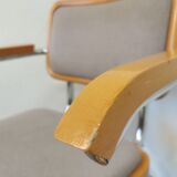 Vintage Marcel Breuer Cesca Chairs by BENE Austria 1980s / Upholstered Gray Fabric Armchair with Arm