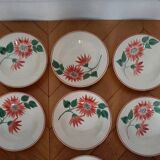 Flower earthenware plates