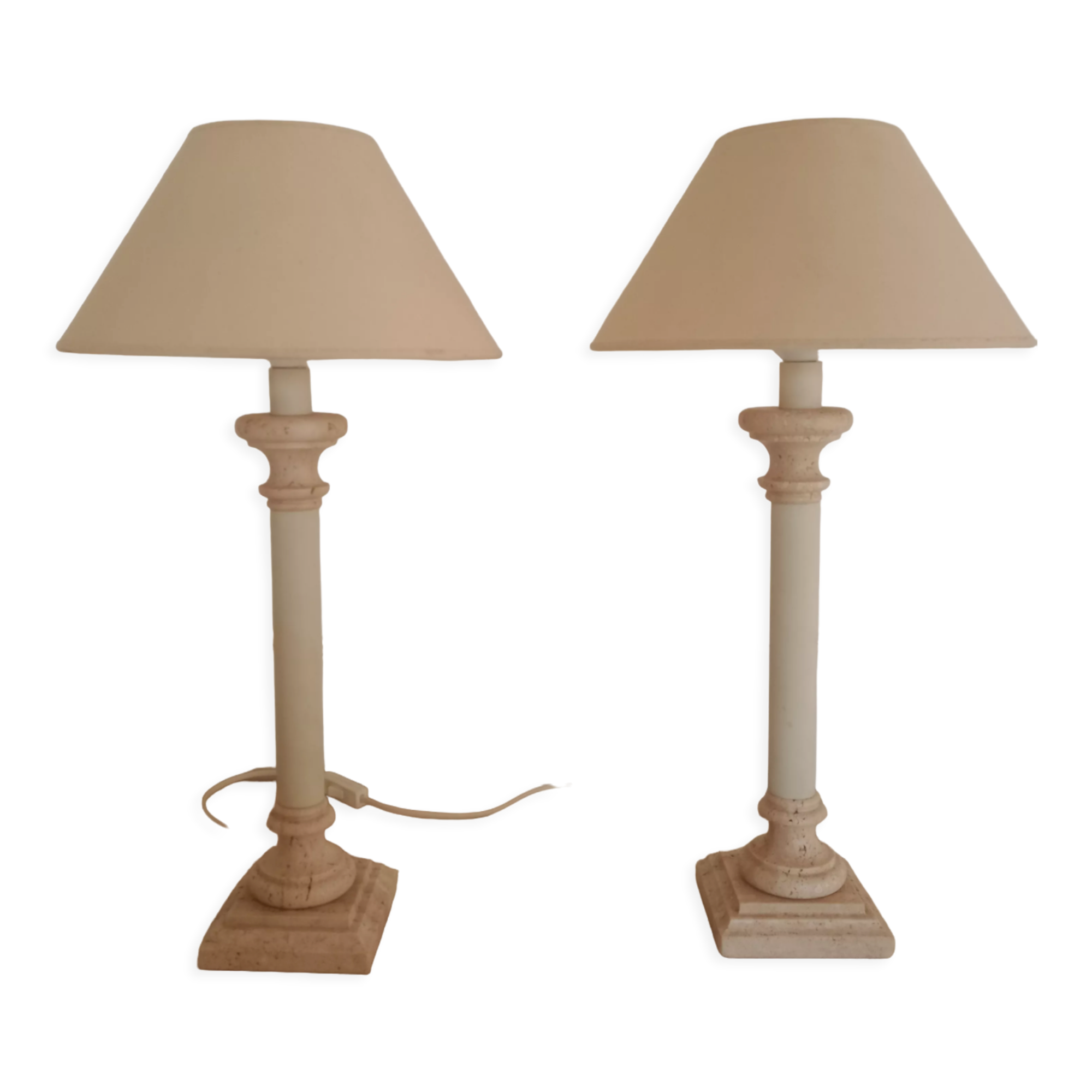 Pair of home table lamps the dolphin