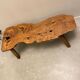 Raw wood coffee table