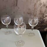 Verres a pieds en cristal
