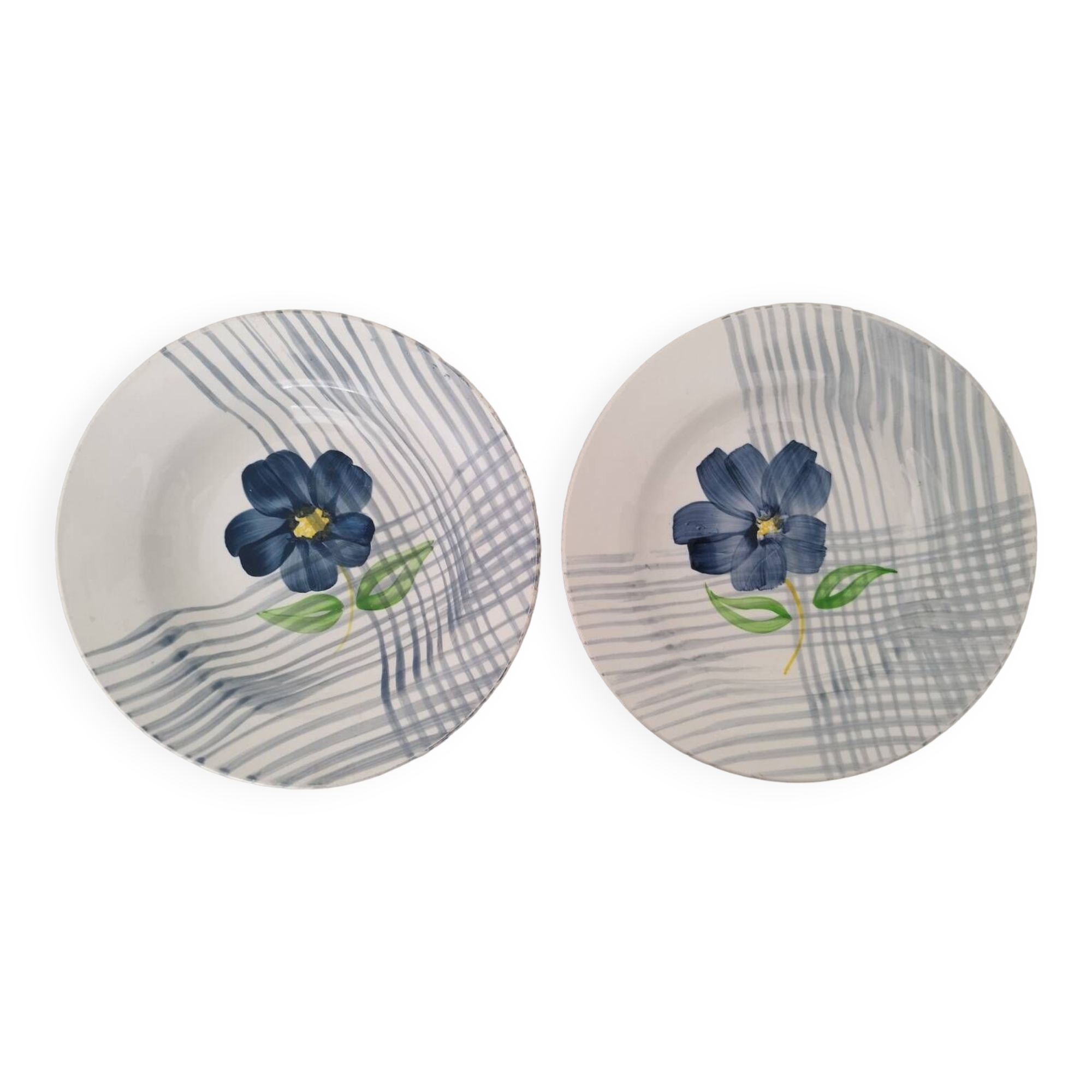 Soup plates soup pasta earthenware digoin sarreguemines vintage valentine model