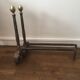 Pair of old cast iron and brass channels