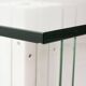 White Marble Italian Square Side Table with Glass Top and Lighting Option