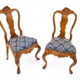 A pair of antique chairs from the late 19th century, France. After renovation.