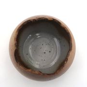 Vase pique fleurs signé en céramique grès, années 60