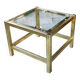Petite table basse bout de canapé design métal doré