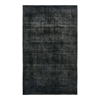 Hand-knotted persian antique 1970s 292 cm x 466 cm black wool carpet