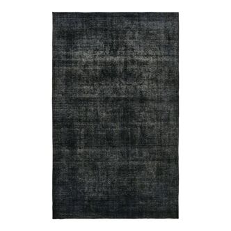 Hand-knotted persian antique 1970s 292 cm x 466 cm black wool carpet