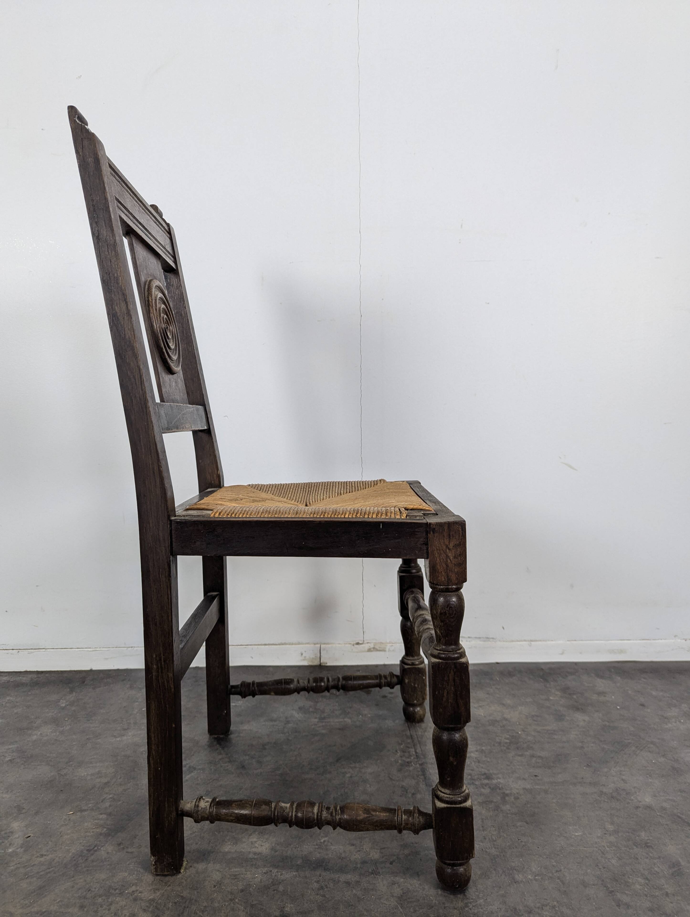 Set of 6 chairs in the style of Dudouyt.