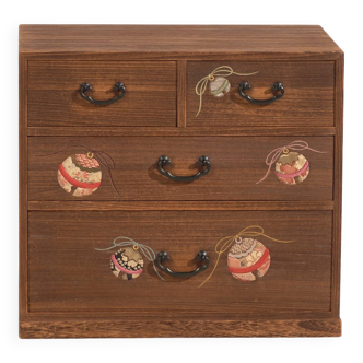 Small Japanese chest of drawers in paulownia – Showa period (c. 1950–1979)