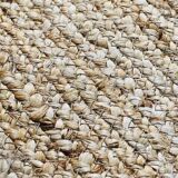 Jute rug 160x230 cm white outline