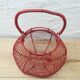 Vintage red egg basket