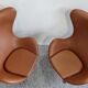 Pair of Arne Jacobsen Egg chairs by Fritz Hansen
