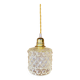 Globe hanging lamp in vintage bubbled molded glass