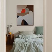 Abstract minimalist couple "in your arms" 100x80cm