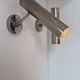 Pair of modernist adjustable wall lights, chrome metal, France 1960
