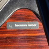 Burgundy Herman Miller Original Rosewood Eames Lounge Chair and Ottoman