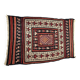 Vintage ethnic Margoum rectangular rug with patterns, 1970s.