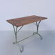 Art nouveau bistro table with cast iron frame