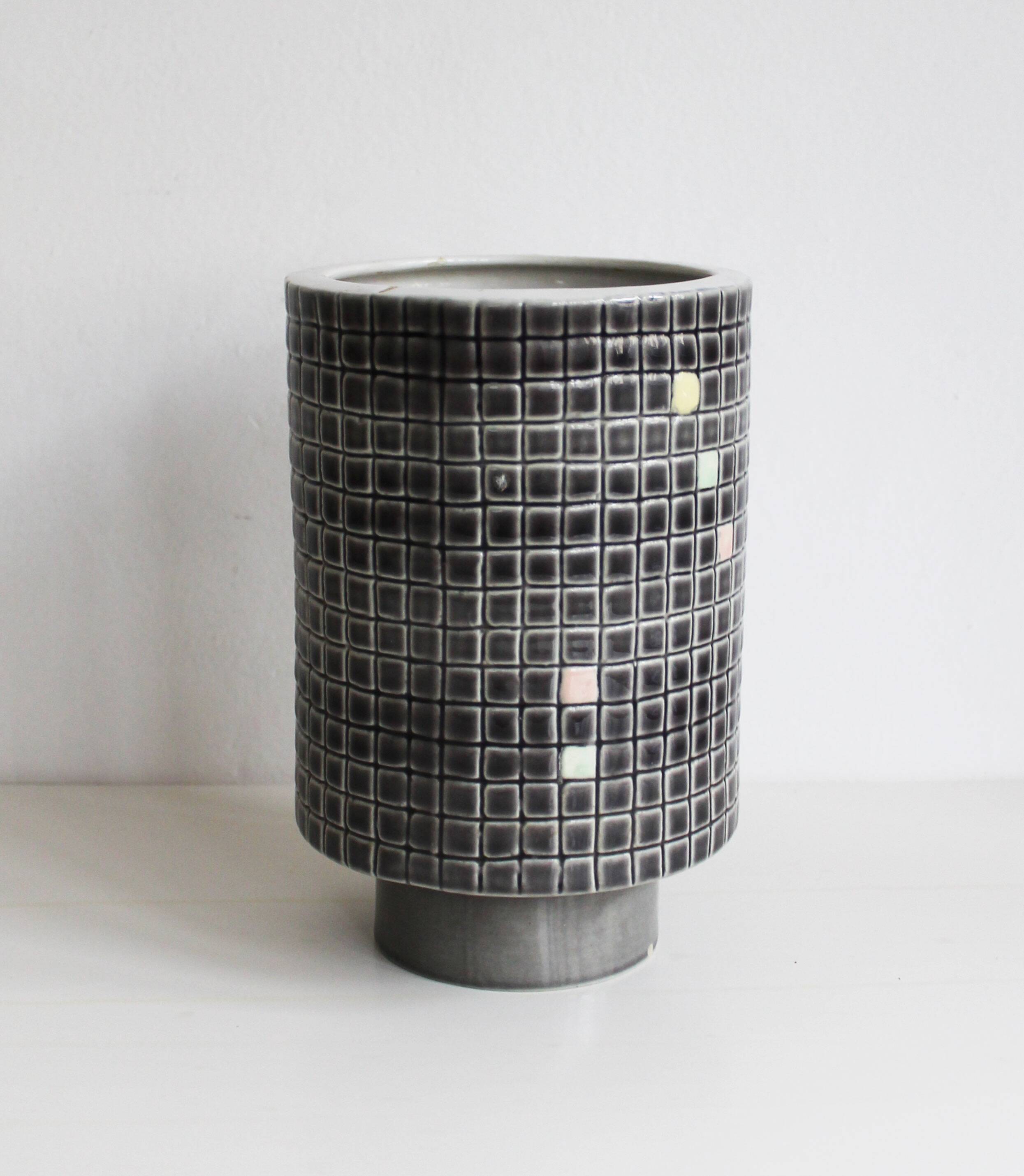 1960s Ceramic Mosaic Vase