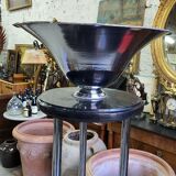 Art Deco floor lamp from the 1930s in wood and chrome.