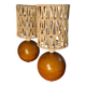 Paire de lampes de chevet boules vintage de style scandinave