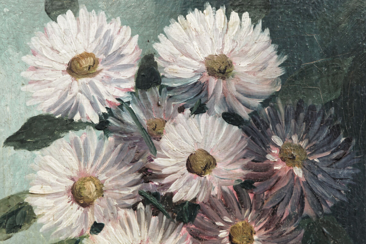 Oil on panel - Bouquet of flowers