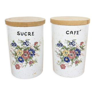 Vintage coffee and sugar jars