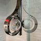Vintage Space Age chrome and glass chandelier from the 1970s.