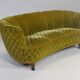 1950s Mid Century Gold Banana Sofa, Denmark