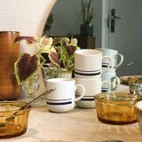 6 cups 'Total' vintage retro