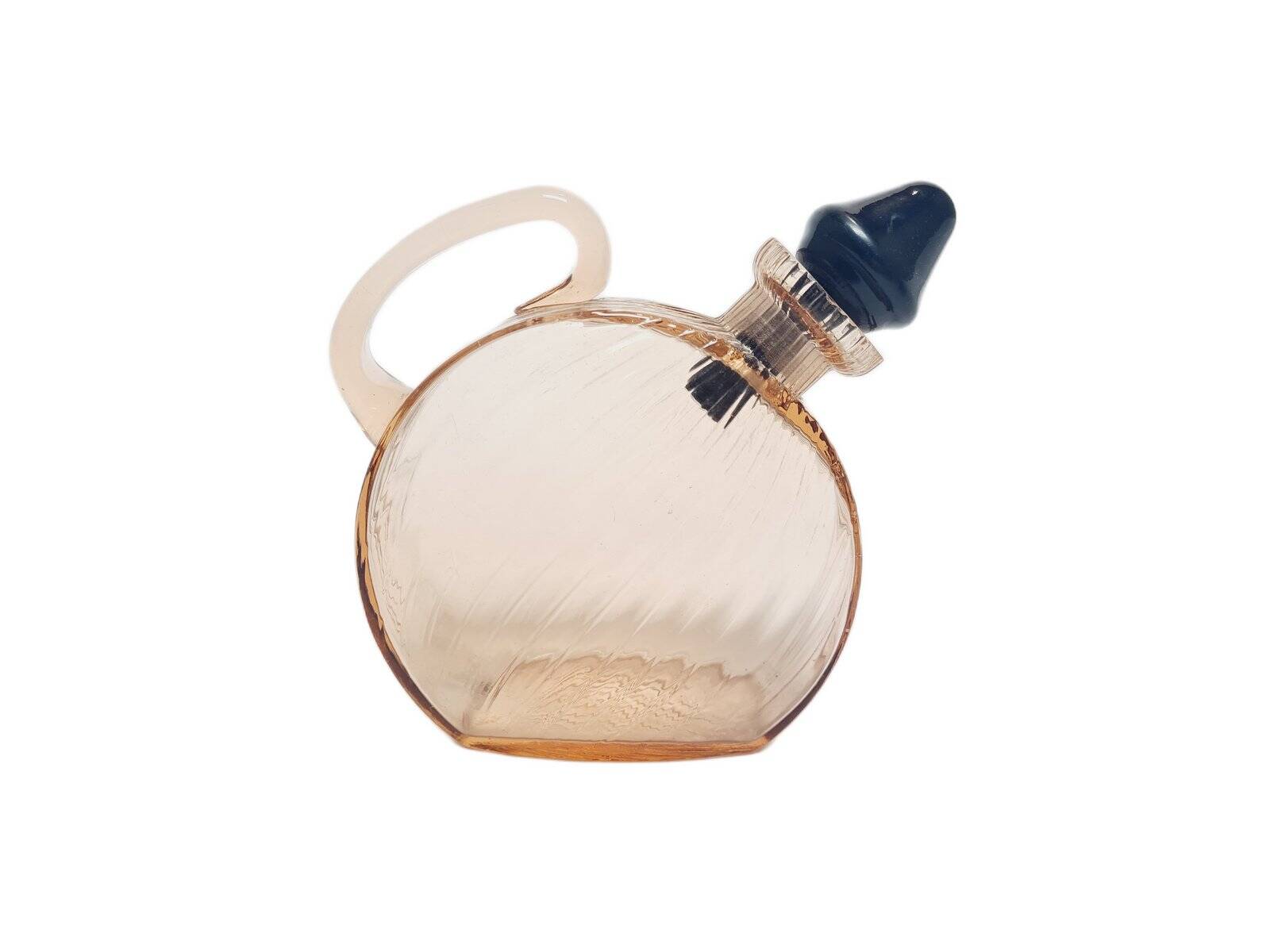 Art Deco carafe from Hortensja Glassworks, Poland, 1930s