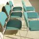 Set of six stackable vintage chairs