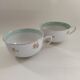Two lunch cups made of opaque porcelain SA