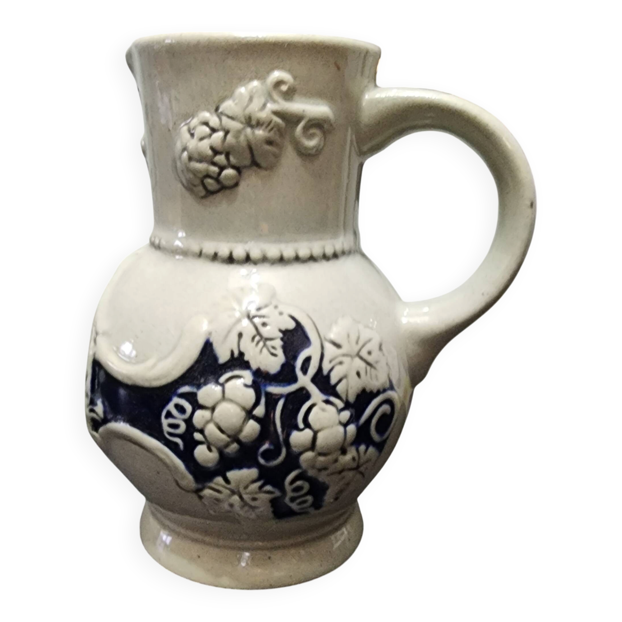 Vintage wine jug in German Westerwald stoneware 1/4L — "golden wine..."