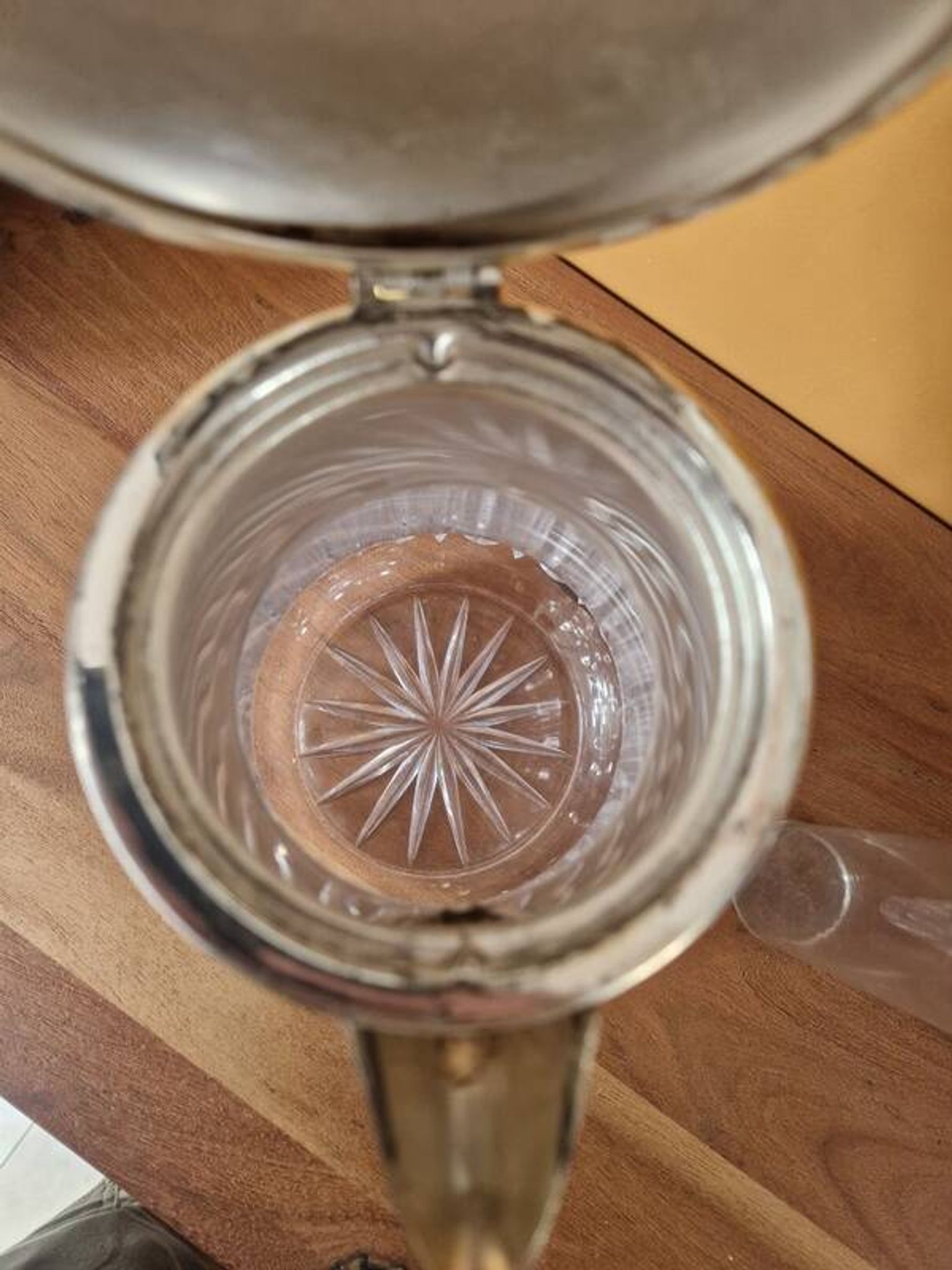 Jug for orangeade with crystal cooler, Hans Knabel, Esslingen.