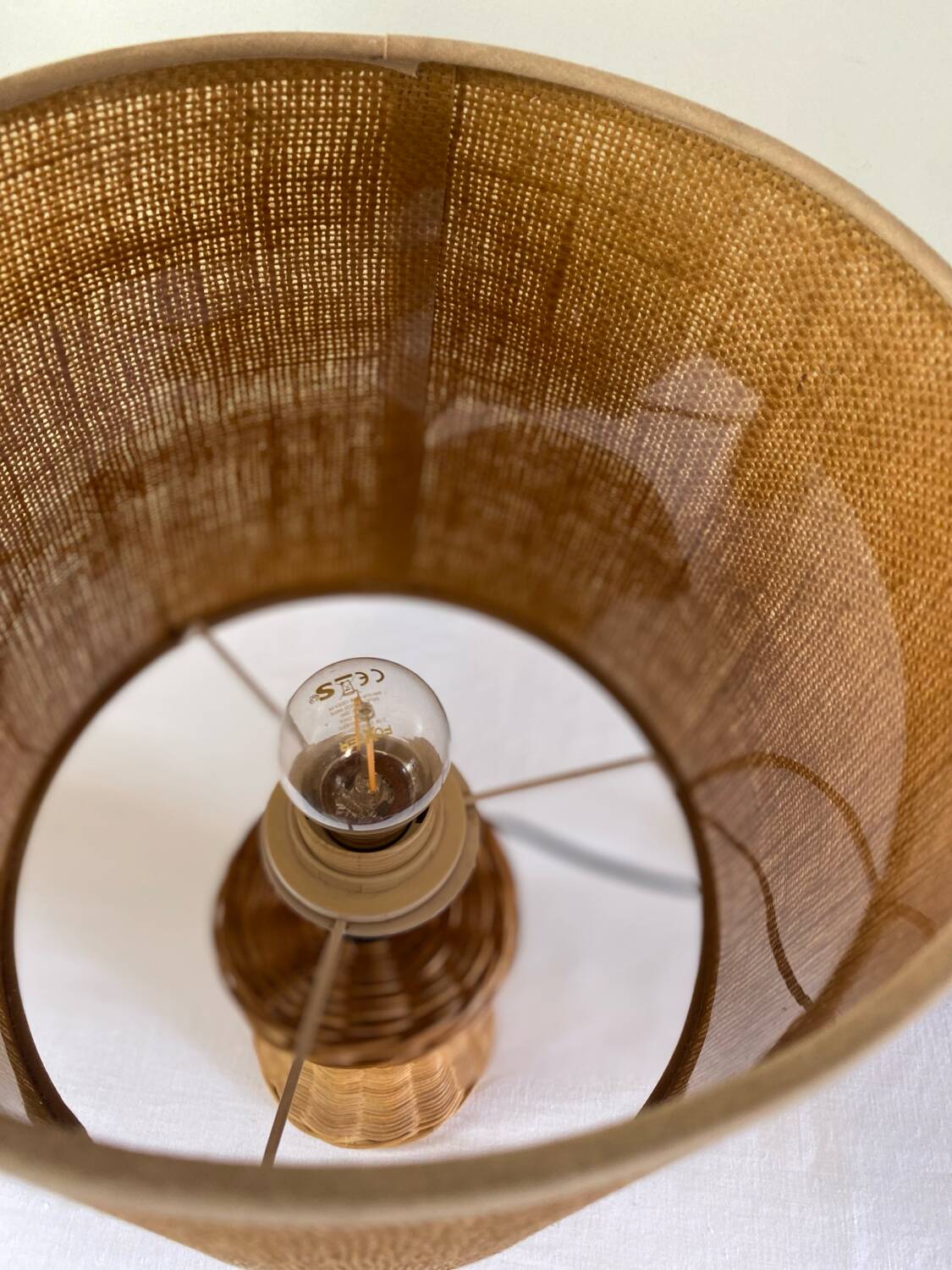 Pair of wicker lamps