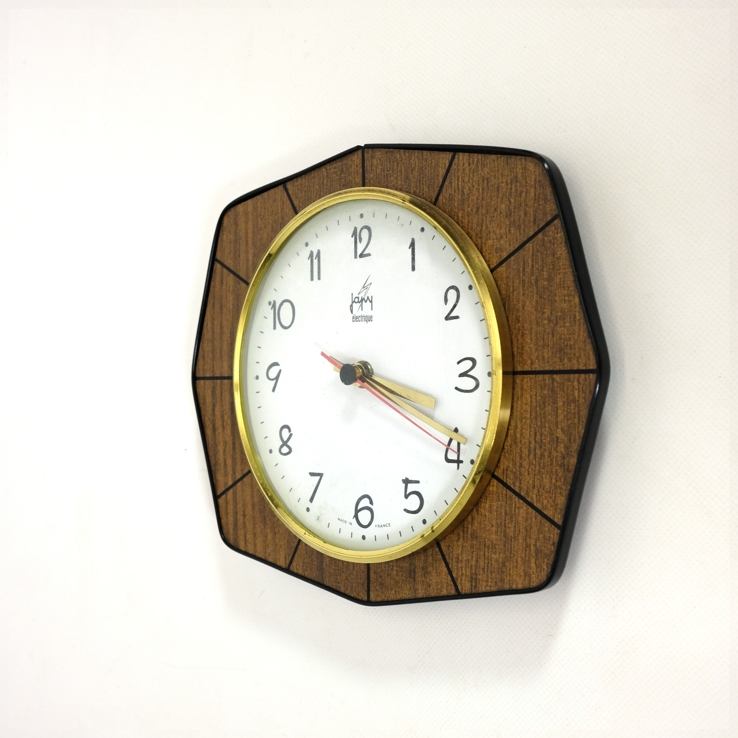 Japy clock on formica background, 1970