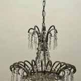 Vintage Italian Crystal Beaded Light Pendant 1960’s