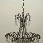 Suspension vintage en perles de cristal italiennes des années 1960