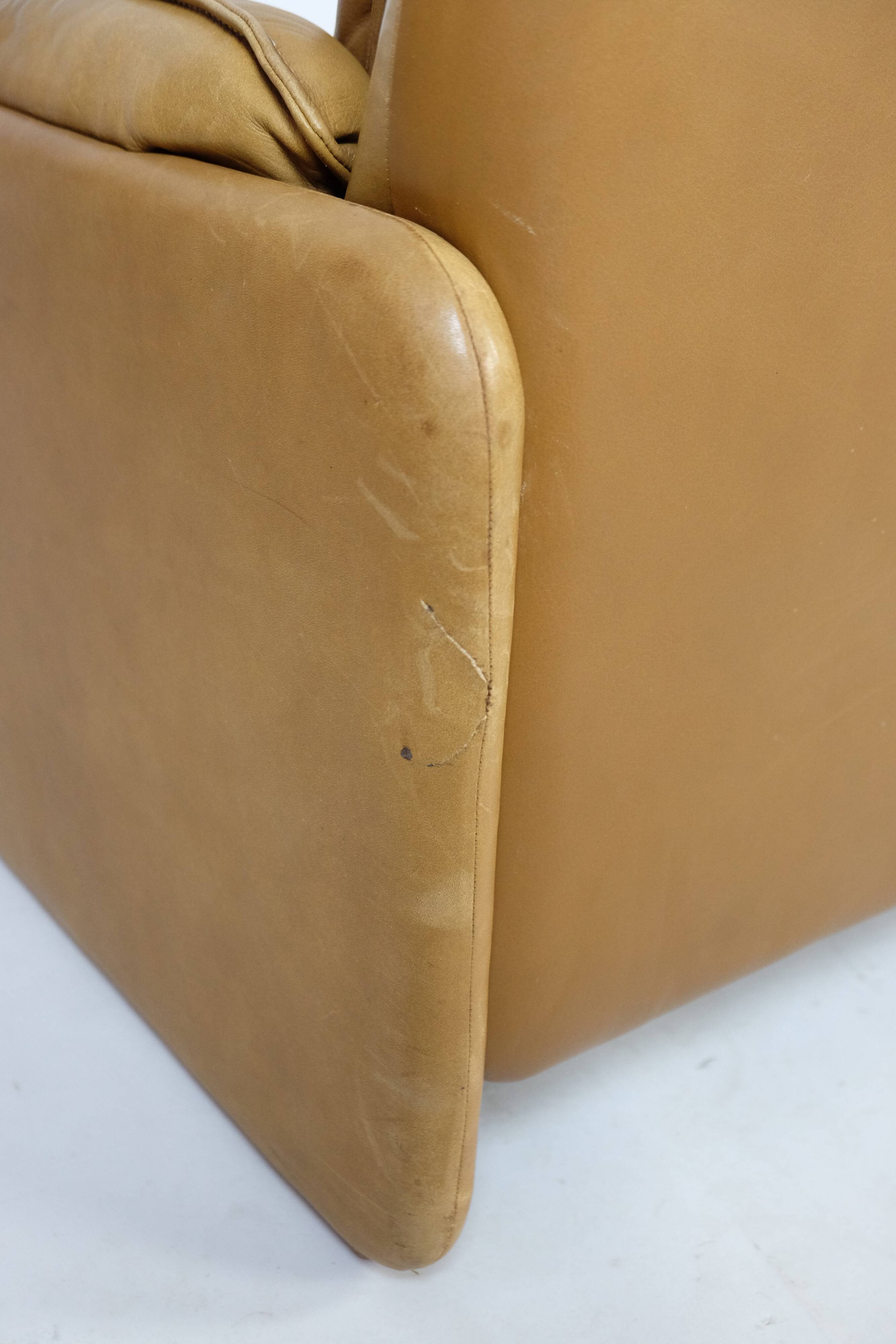 Vintage de Sede DS61 Leather Sofa Couch 70er Design 60er