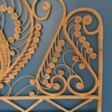 Peacock headboard rattan