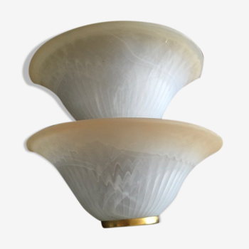 Lot 2 alabaster wall lamps