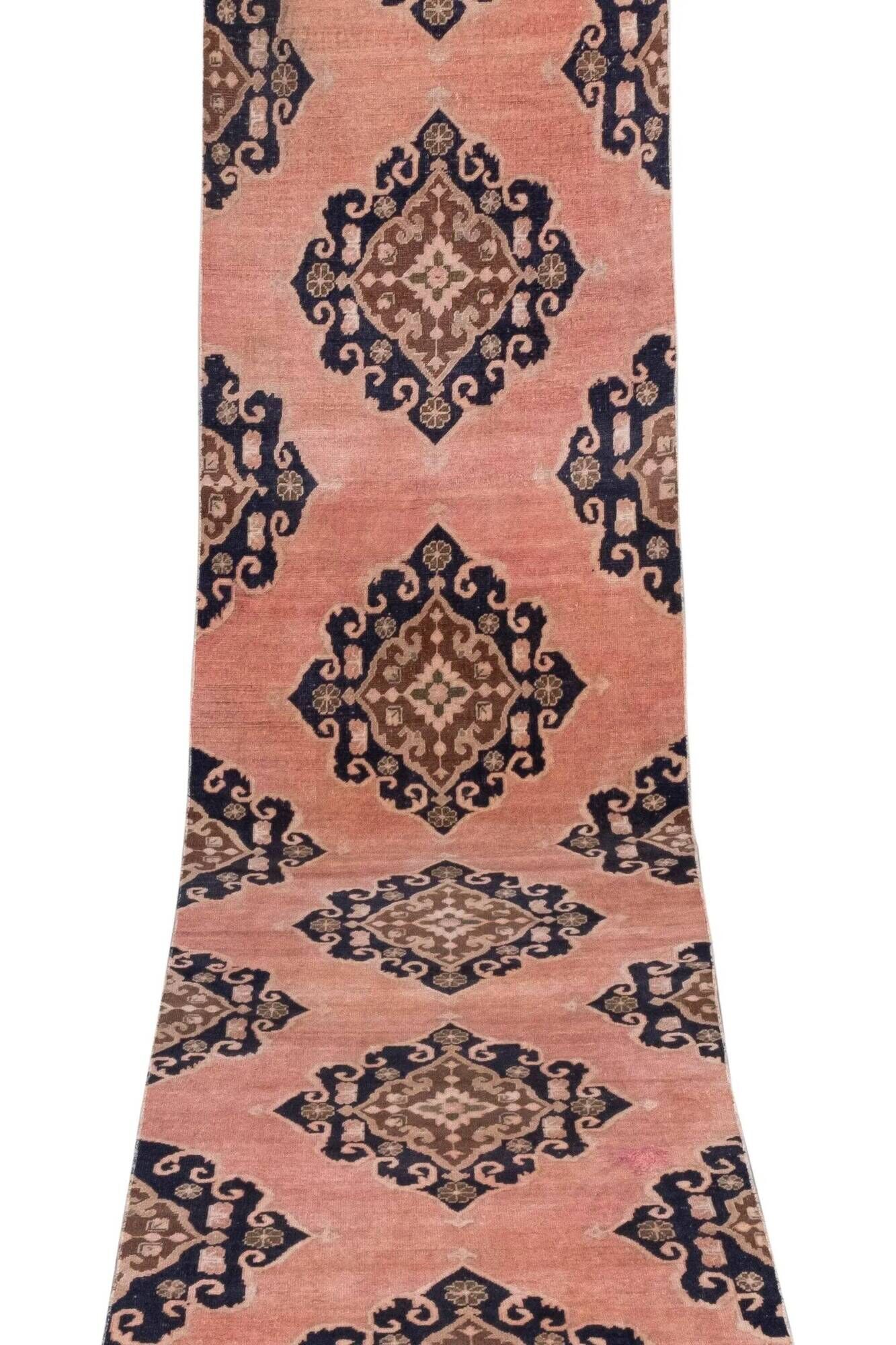 Vintage Turkish hallway rug 89x555 cm