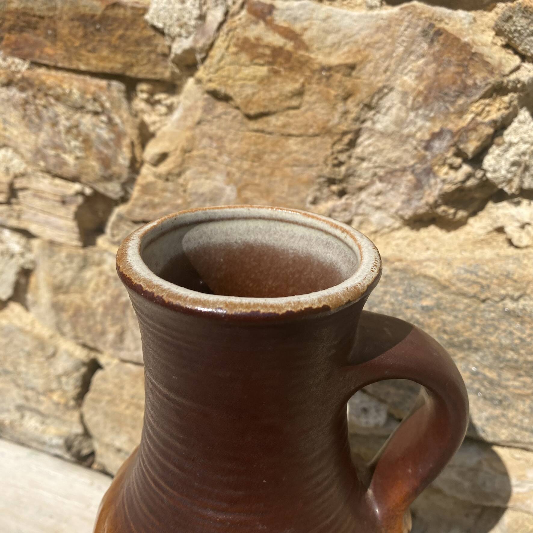 Vase en céramique West Germany effet cordage