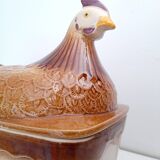 Large earthenware chicken terrine
