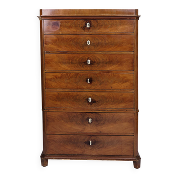 Chest of drawers - antique - mahogany - 7 drawers - 1860s