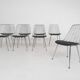 Set of 8 Mid-century wire chairs The Netherlands 1950's